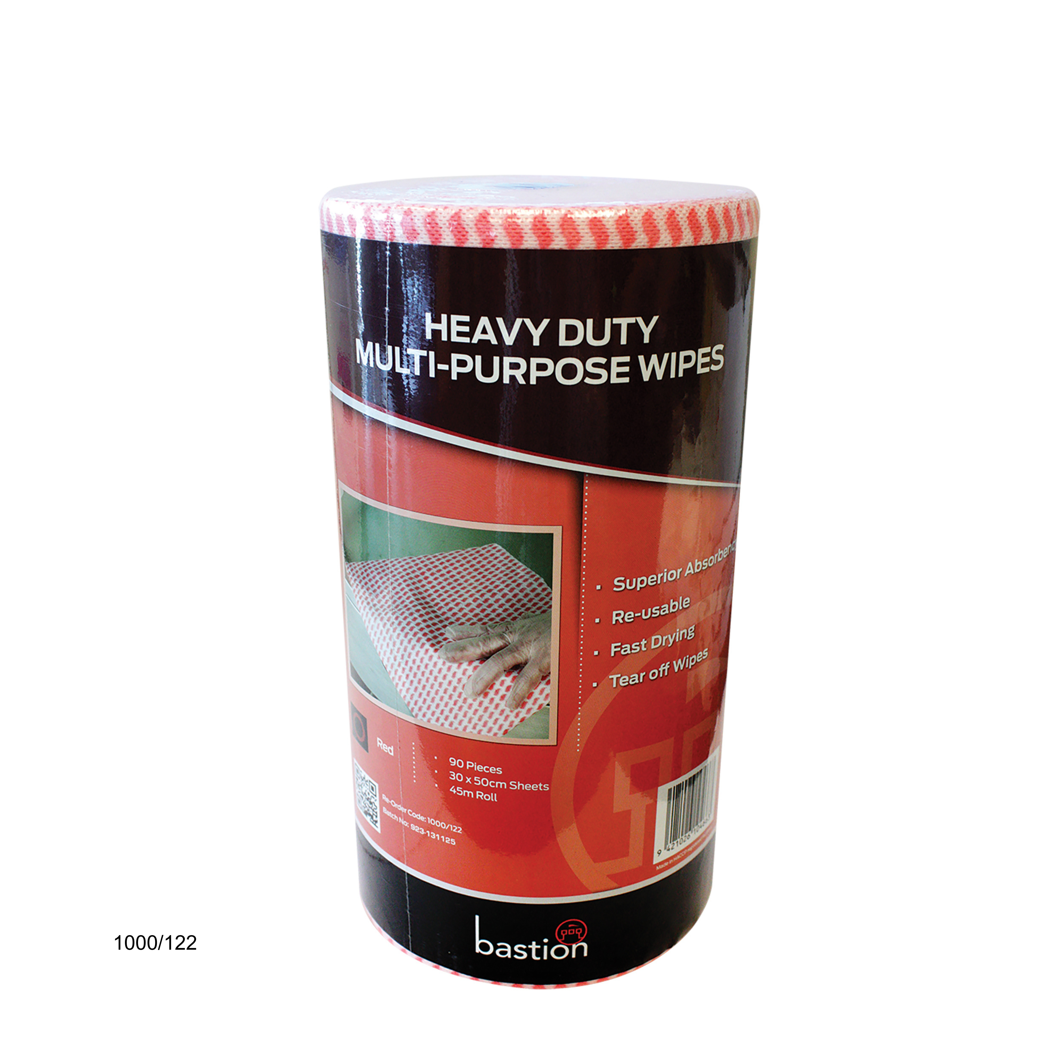 Heavy Duty Wipes Roll - Red