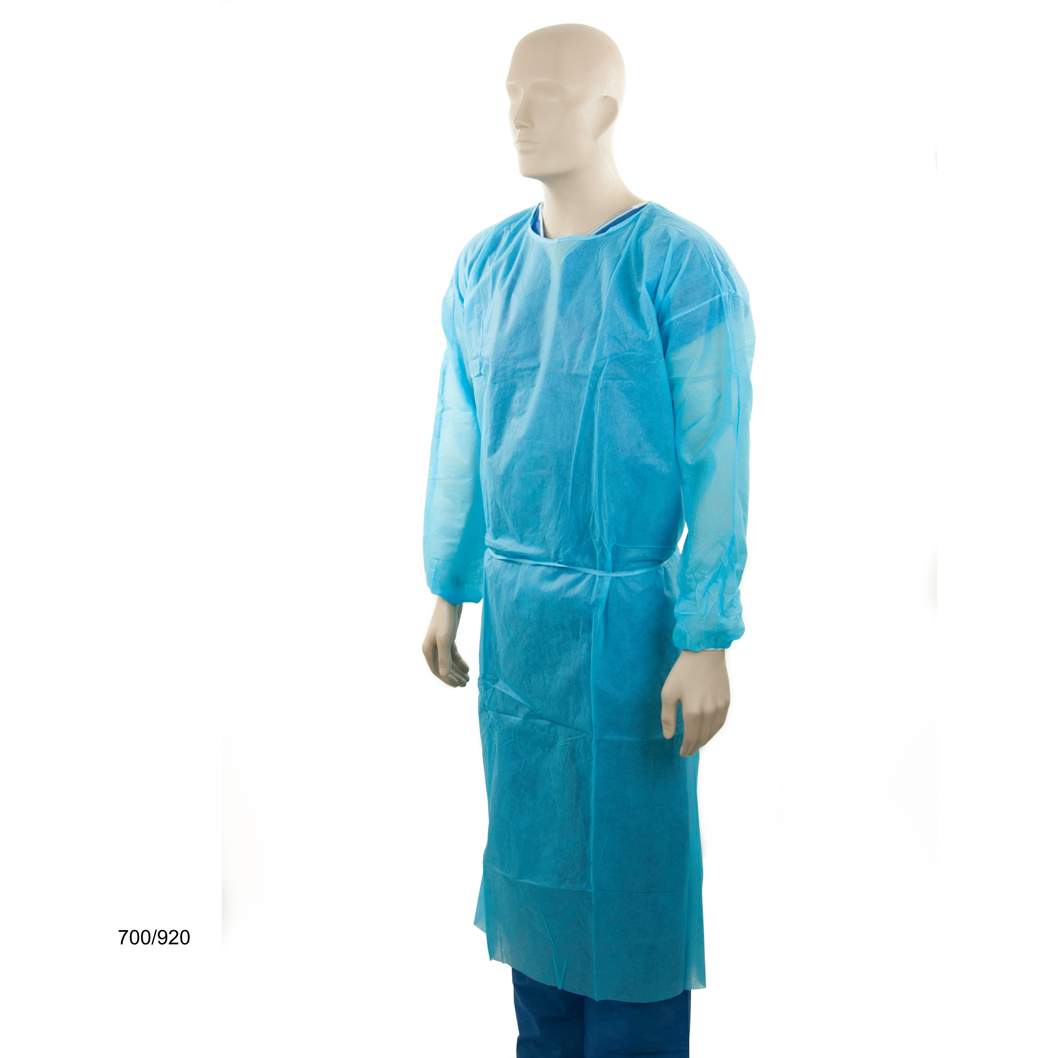 Blue clinical gown
