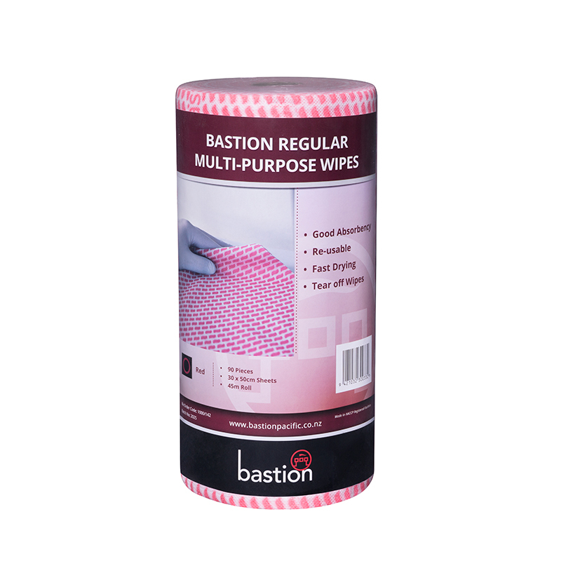 LR 1000 142 Bastion Regular Dry Wipes Roll Red