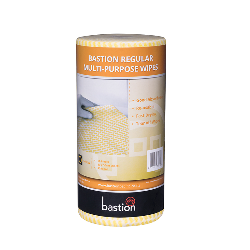 LR 1000 144 Bastion Regular Dry Wipes Roll Yellow