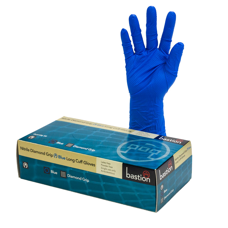 LR BNG639x Nitrile HD Diamond Grip Blue PF