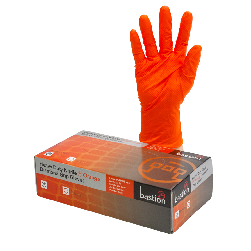LR BNG651x Nitrile HD Diamond Grip Orange PF