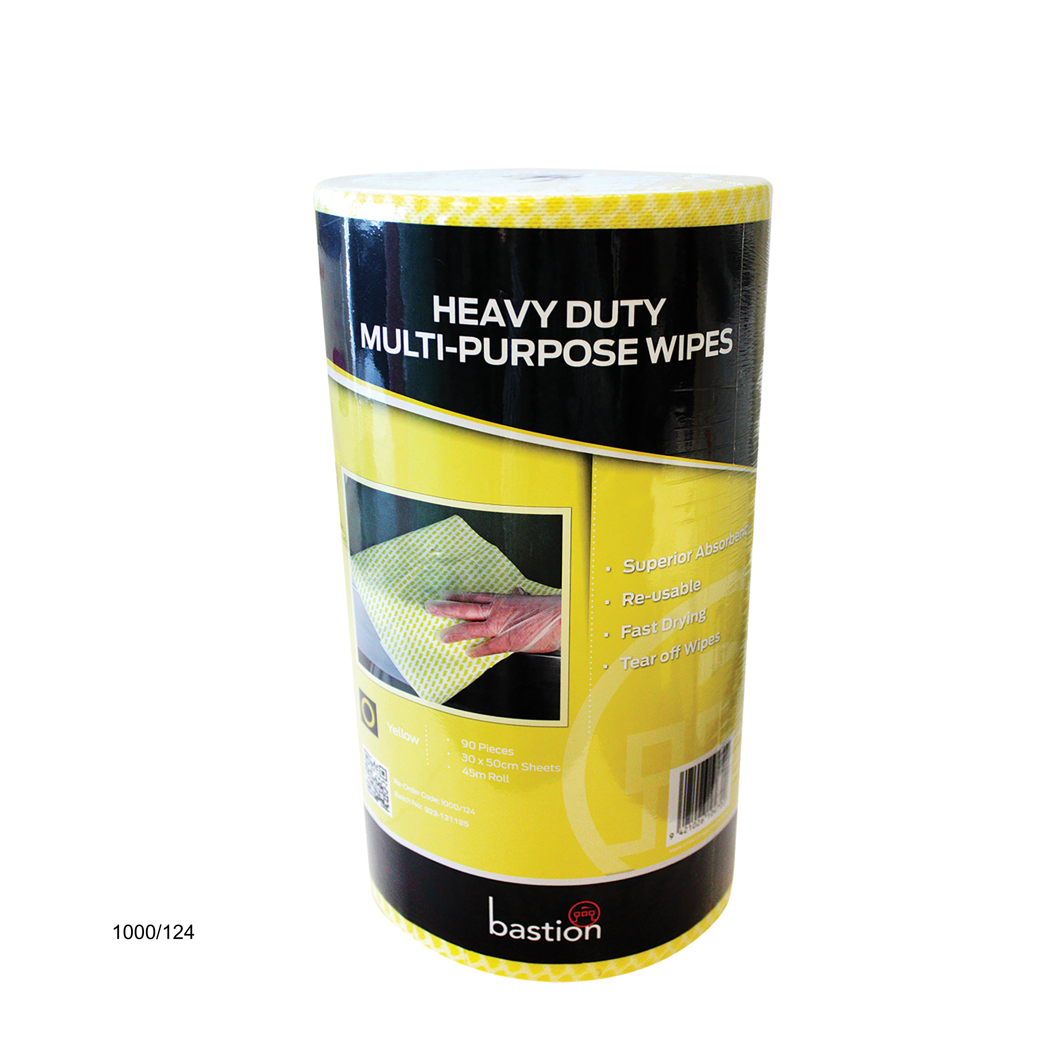 Bastion Yellow Heavy-Duty wipes