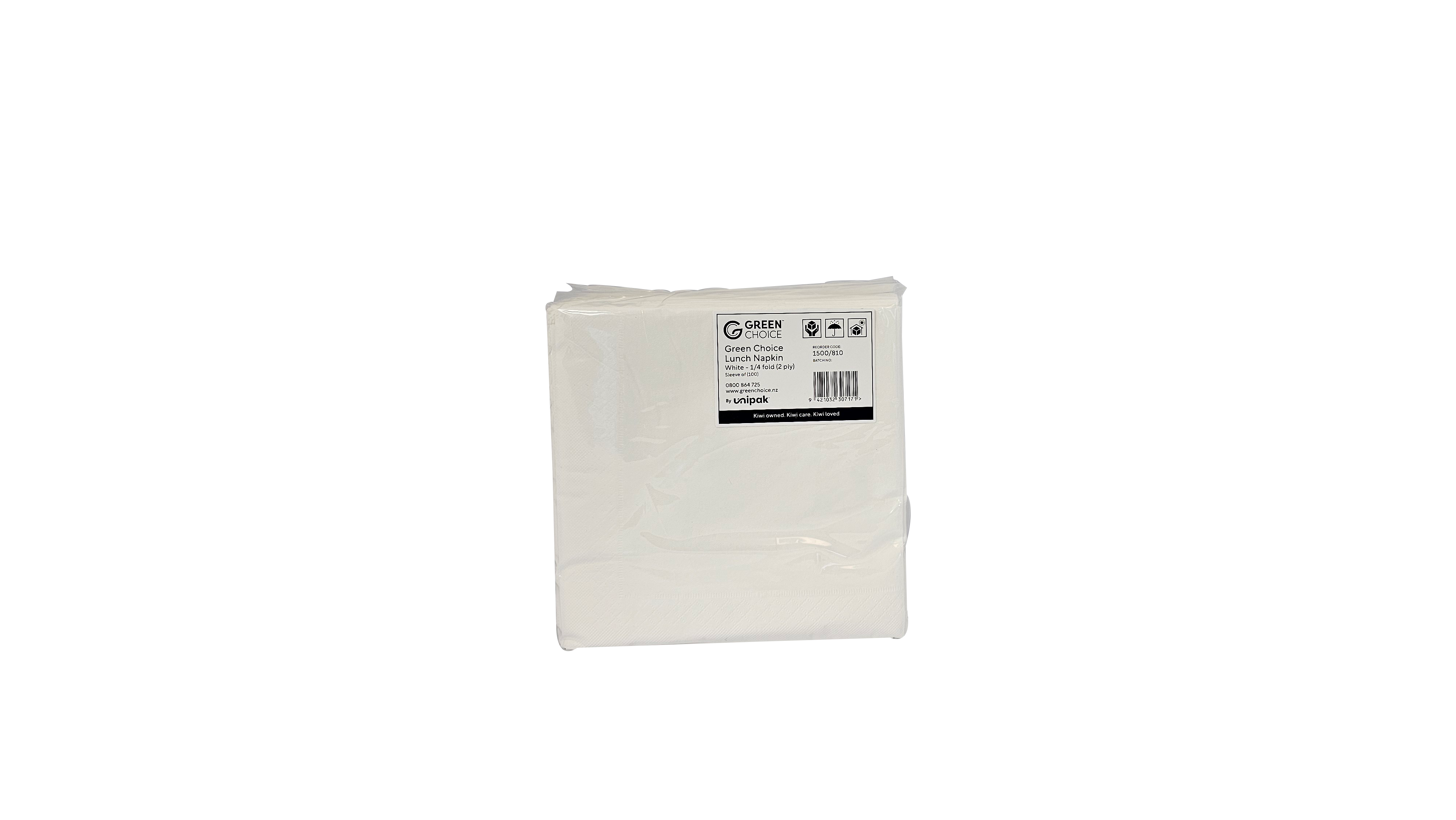 1500 810 Lunch Napkin Quarter Fold 2 Ply White