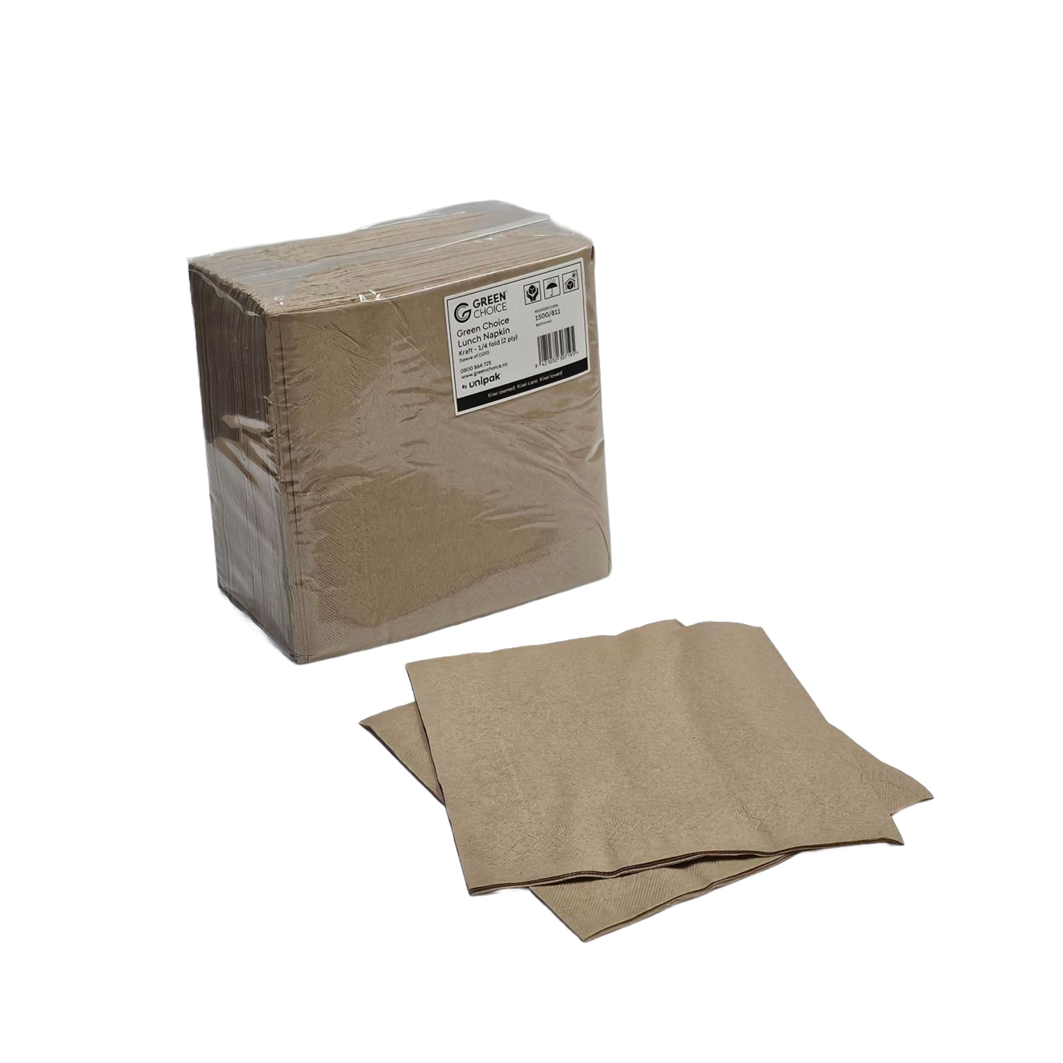 Lunch Napkin 1/4 fold kraft