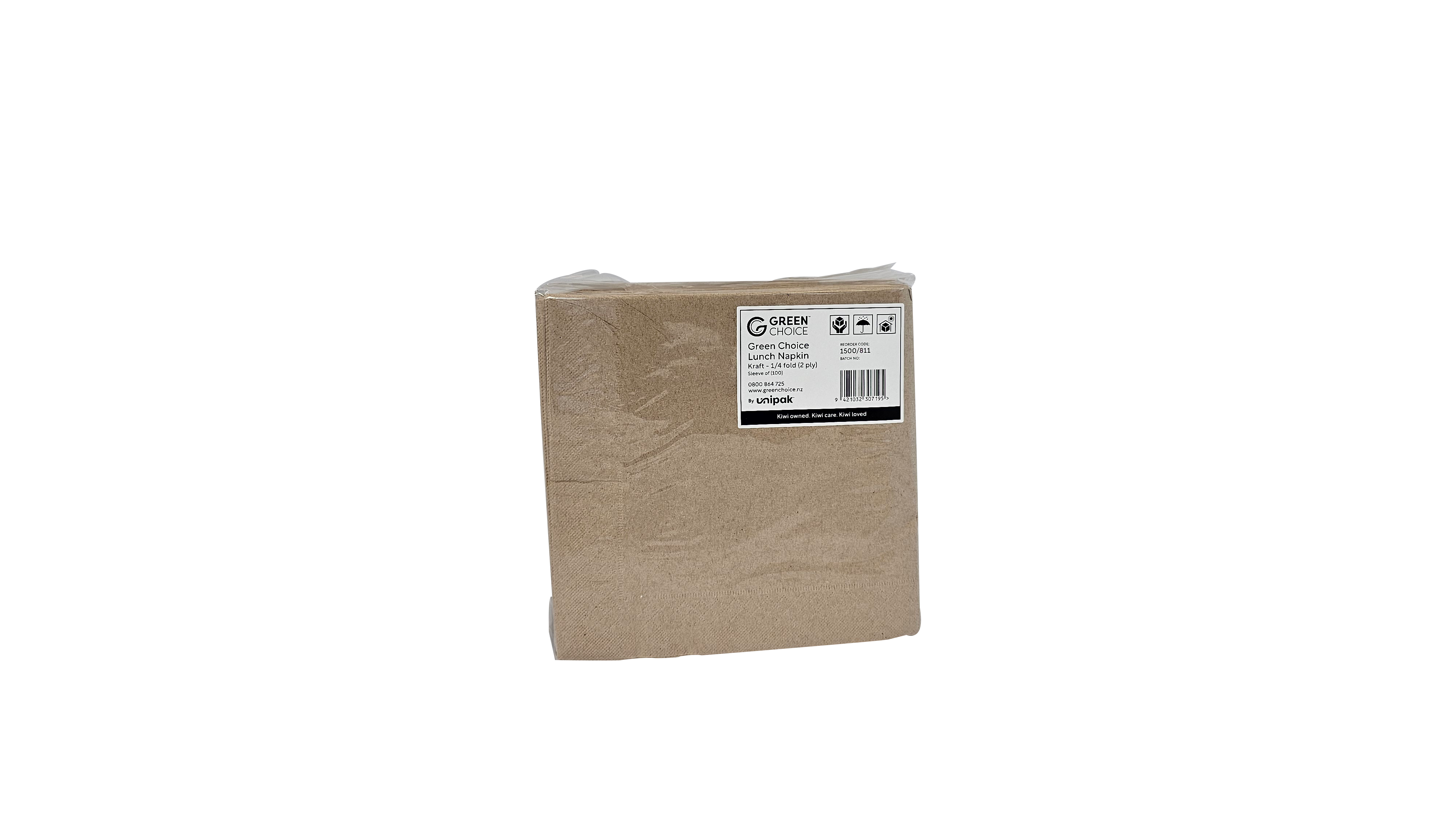 1500 811 Lunch Napkin Quarter Fold 2 Ply Kraft