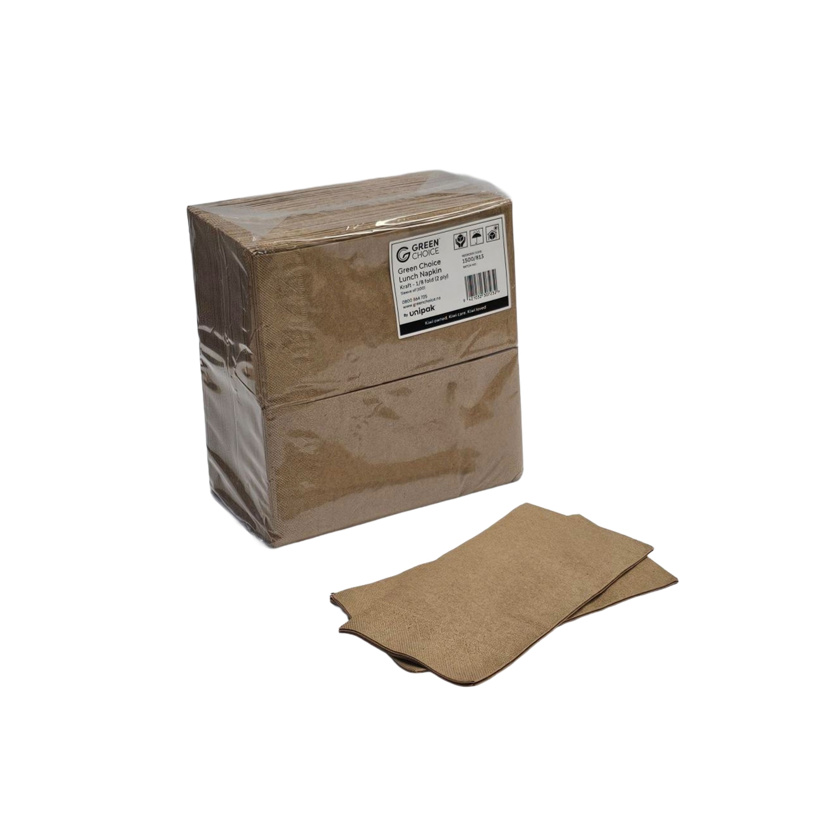 lunch napkin 1/8 fold kraft