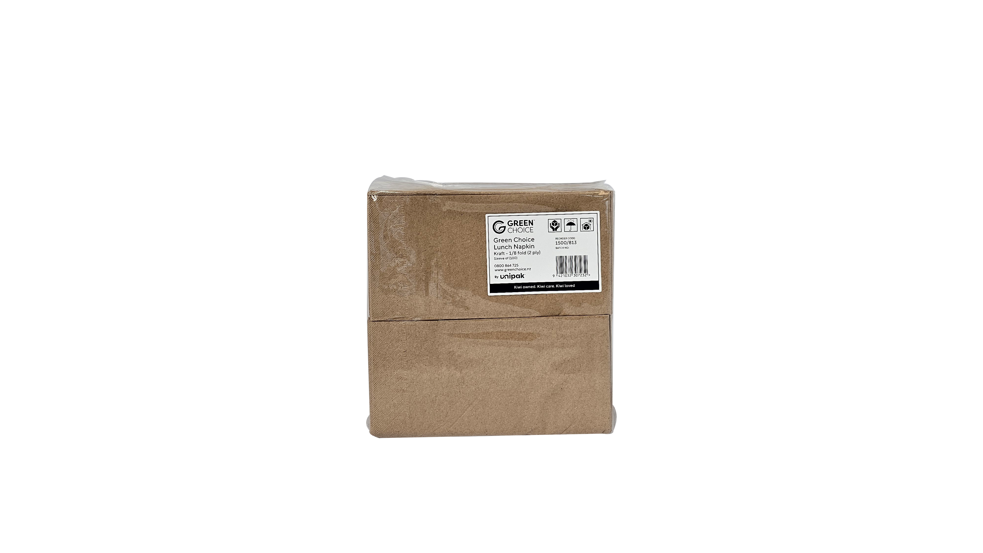1500 813 Lunch Napkin Eighth Fold 2 Ply Kraft