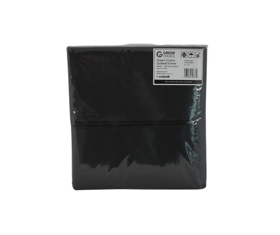 1500 833 Dinner Quilted Eighth Fold 2 Ply Black