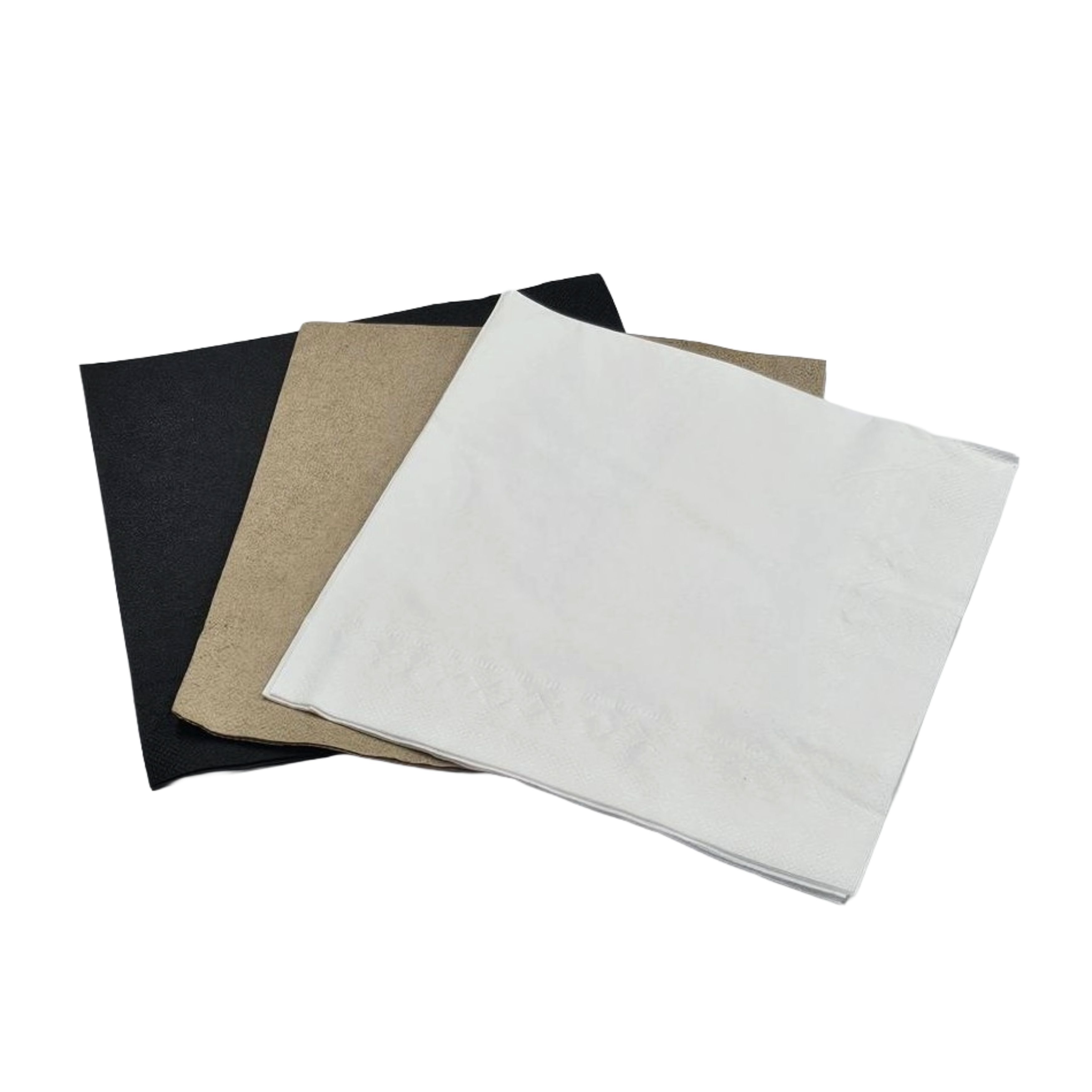 Green Choice 2 ply Cocktail Napkins, black, kraft and white
