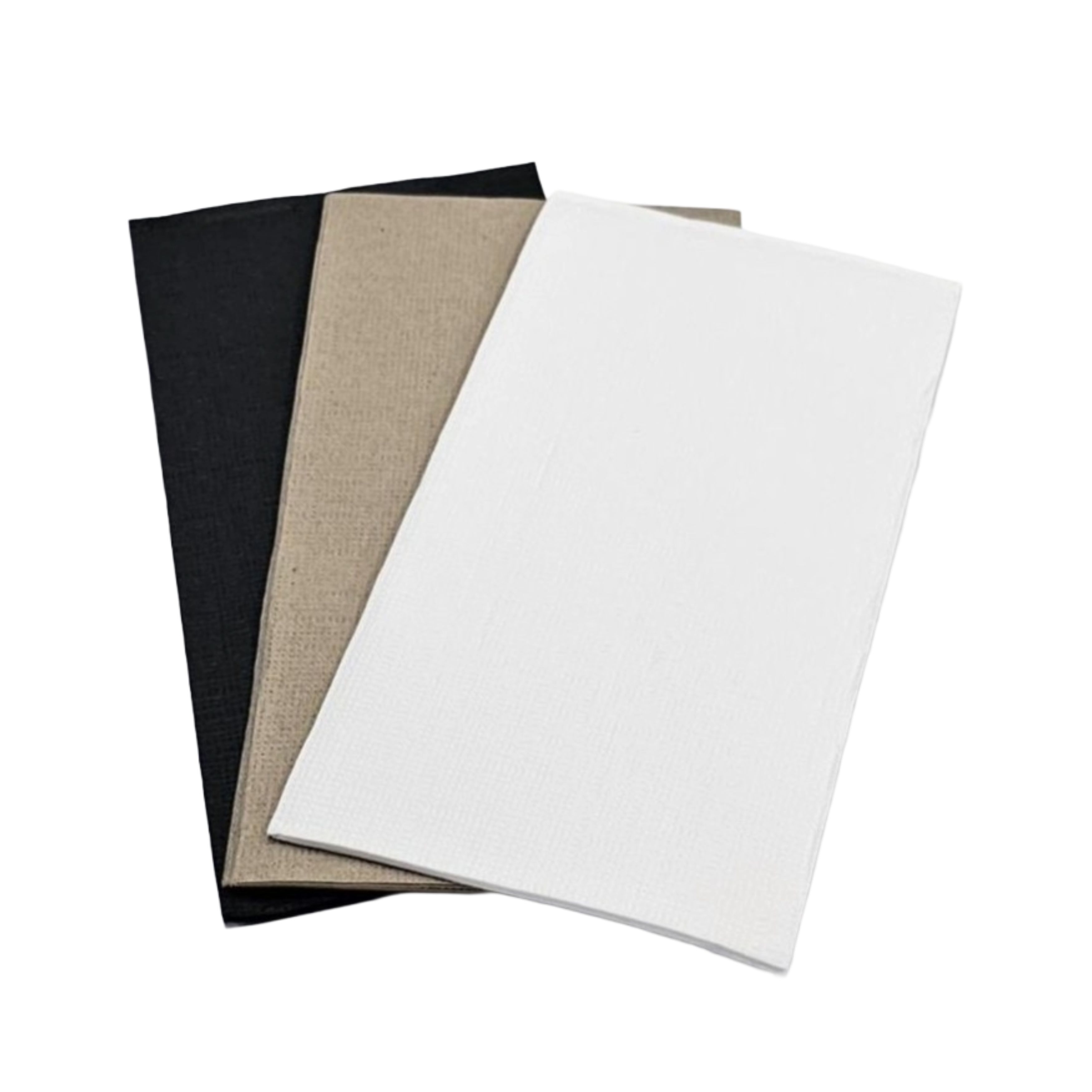Green Choice Dinner Napkins 8-fold, black, kraft and white