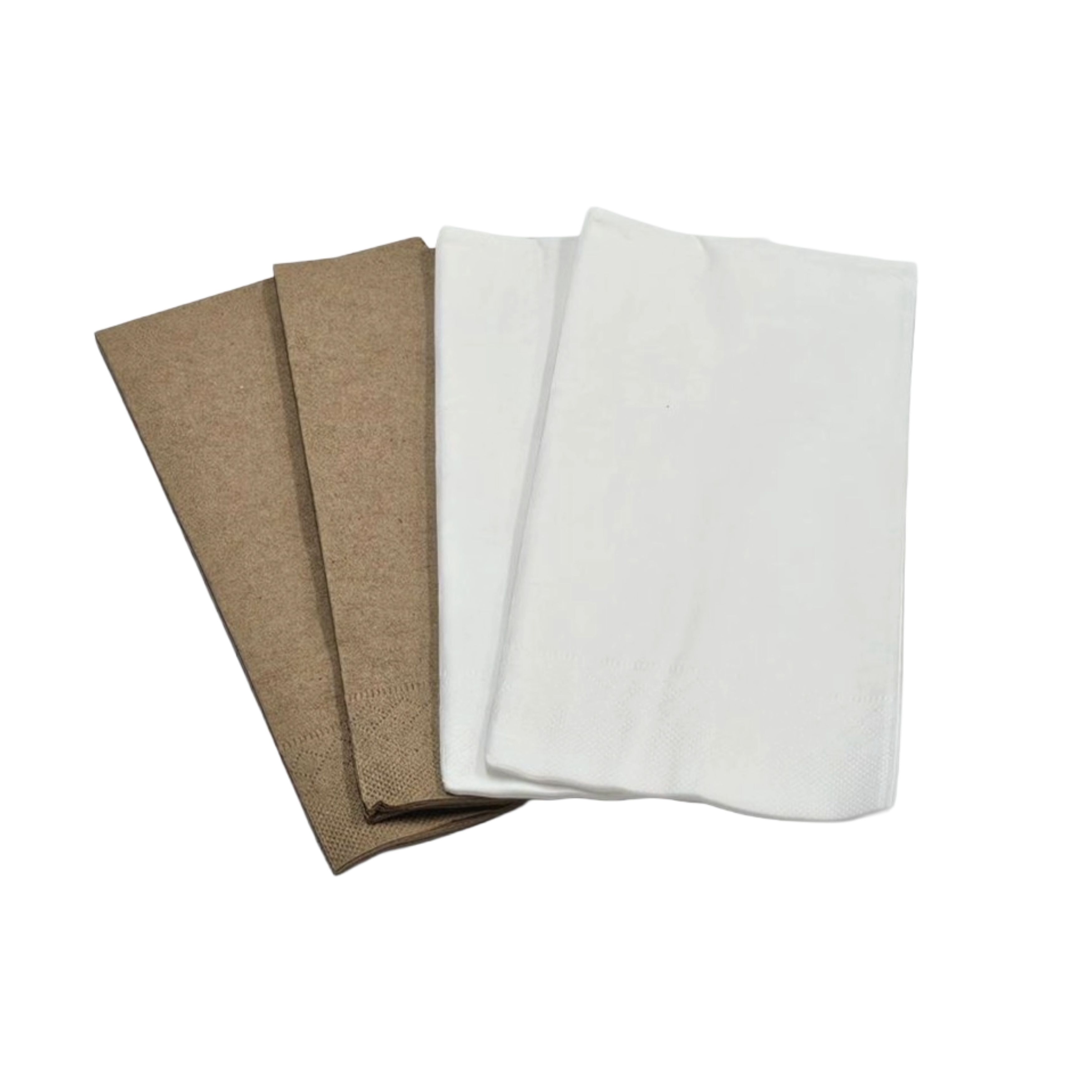 Green Choice Lunch Napkins 8 Fold, both kraft and white