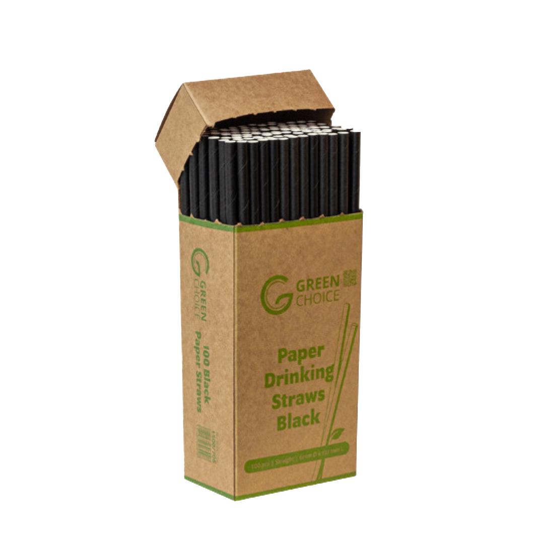 Green Choice Black 6mm straws sleeve