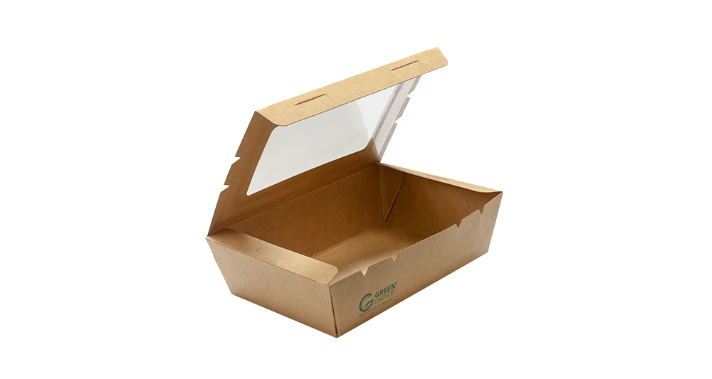 LR 1500 261 Takeaway Box Kraft PLA Window S2