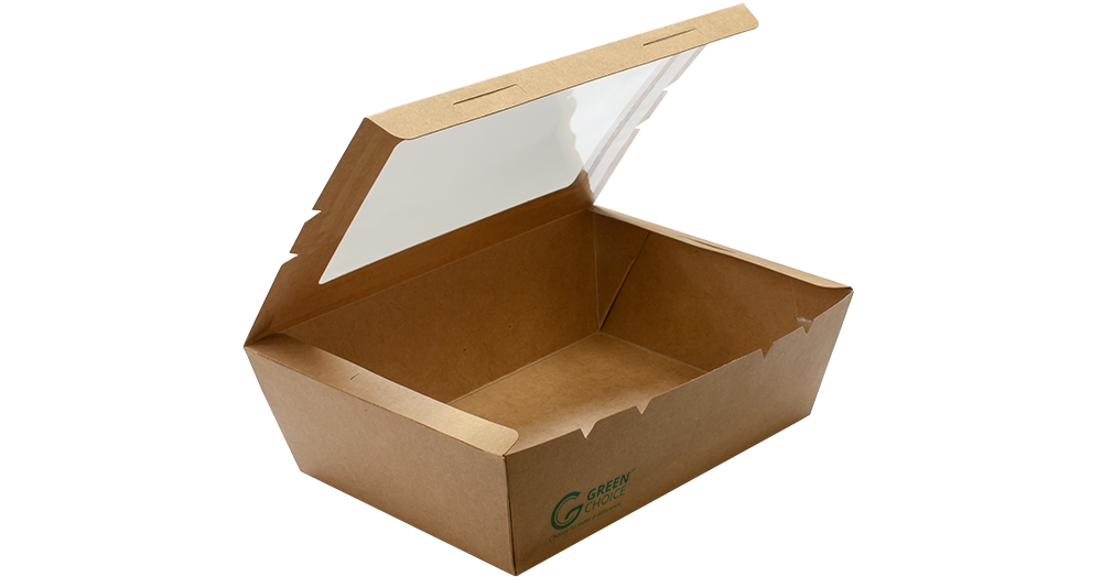 LR 1500 263 Takeaway Box Kraft PLA Window L2