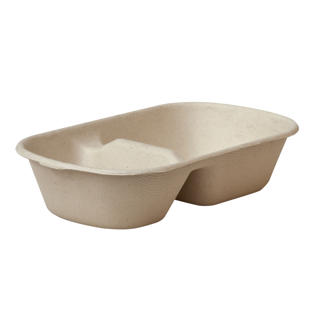 LR 1500 232 Sugarcane Food Box 850ml 2 Compt