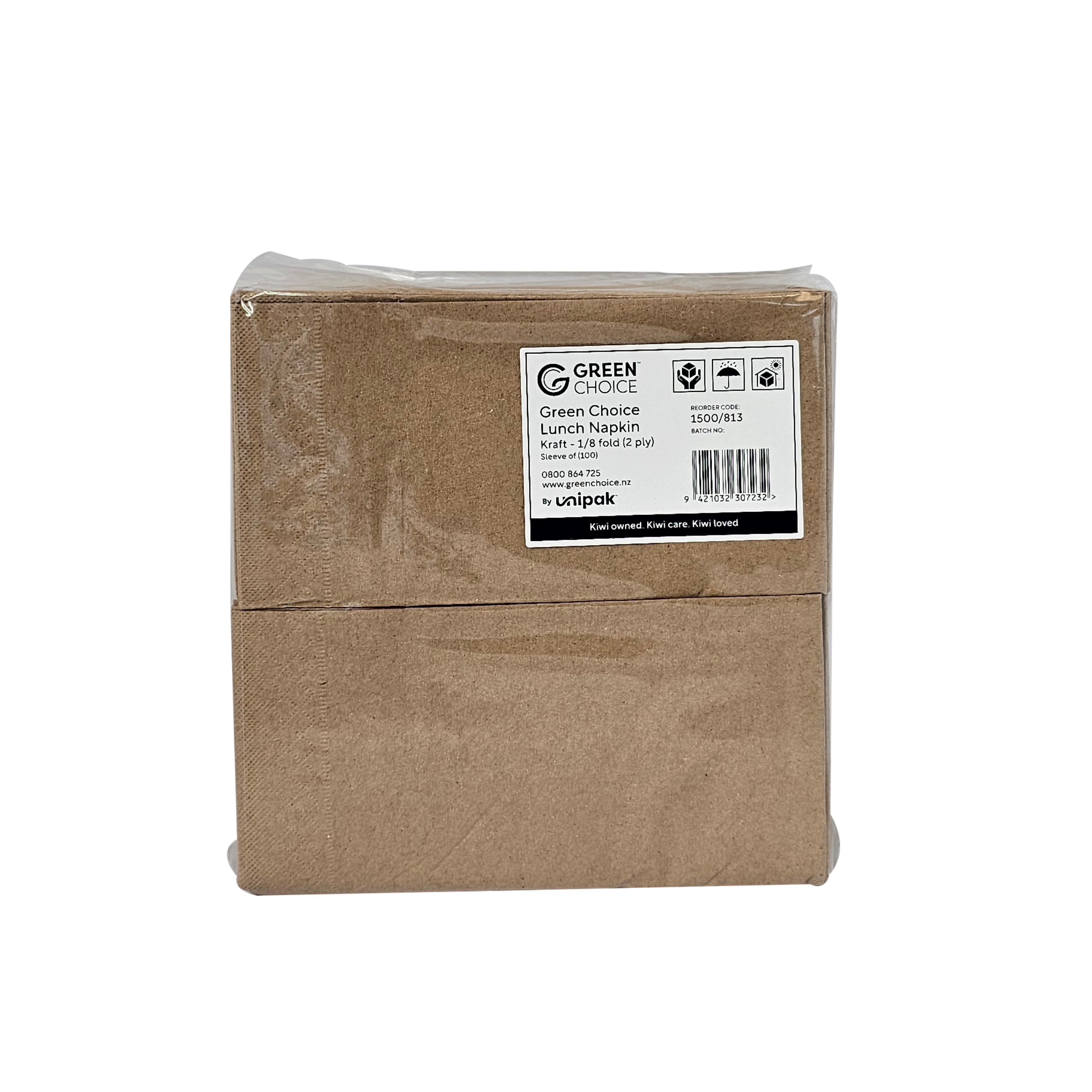 lunch napkin 1/8 fold kraft