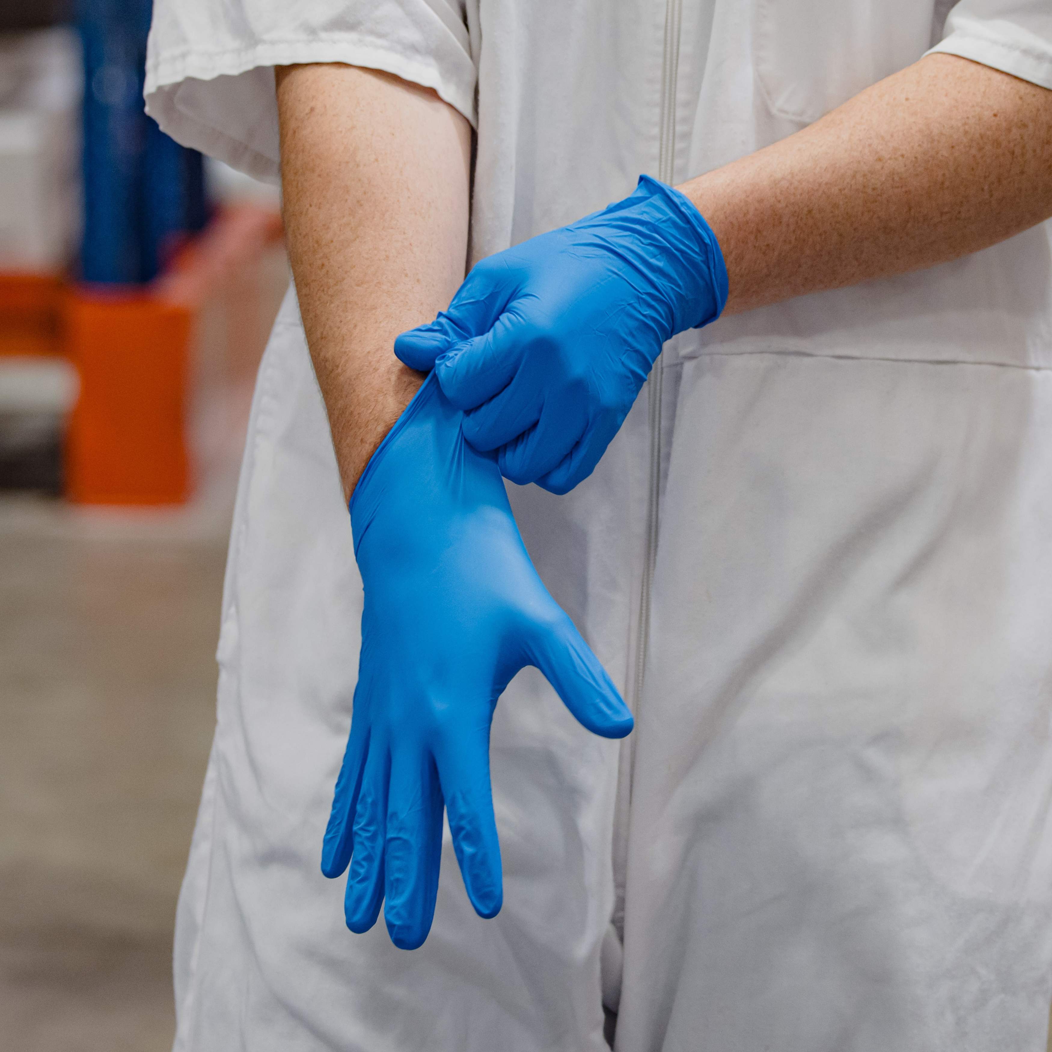 premium blue nitrile glove